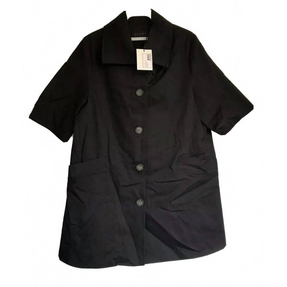 NEW HATCH women's swing coat spring jacket in black